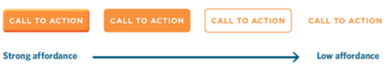 CTA call to action affordance design